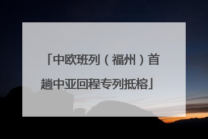 中欧班列（福州）首趟中亚回程专列抵榕