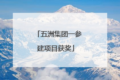 五洲集团一参建项目获奖