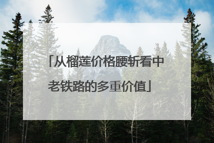 从榴莲价格腰斩看中老铁路的多重价值