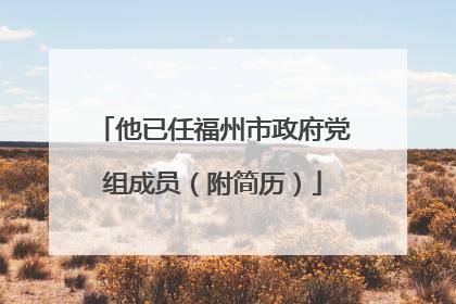 他已任福州市政府党组成员（附简历）