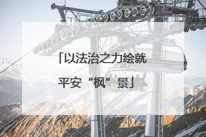 以法治之力绘就平安“枫”景