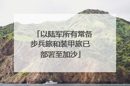 以陆军所有常备步兵旅和装甲旅已部署至加沙