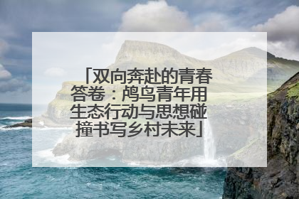 双向奔赴的青春答卷：鸬鸟青年用生态行动与思想碰撞书写乡村未来