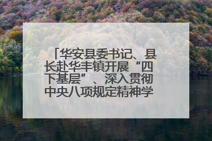 华安县委书记、县长赴华丰镇开展“四下基层”、深入贯彻中央八项规定精神学习教育工作调研