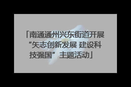 南通通州兴东街道开展“矢志创新发展 建设科技强国”主题活动