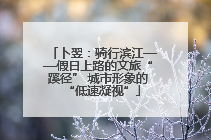 卜翌：骑行滨江——假日上路的文旅“蹊径” 城市形象的“低速凝视”