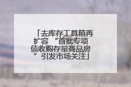 去库存工具箱再扩容 “首批专项债收购存量商品房”引发市场关注