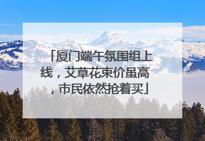 厦门端午氛围组上线，艾草花束价虽高，市民依然抢着买