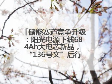 储能赛道竞争升级：阳光电源下线684Ah大电芯新品，“136号文”后行业将怎么走