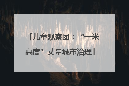 儿童观察团：“一米高度”丈量城市治理