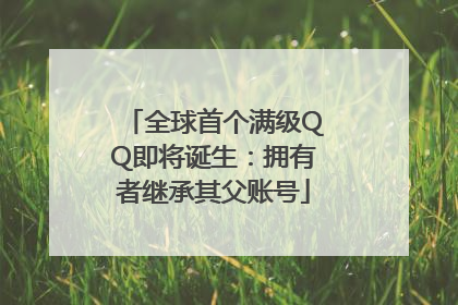 全球首个满级QQ即将诞生：拥有者继承其父账号