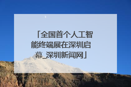 全国首个人工智能终端展在深圳启幕_深圳新闻网