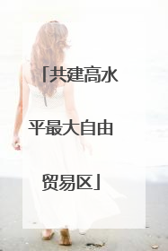 共建高水平最大自由贸易区