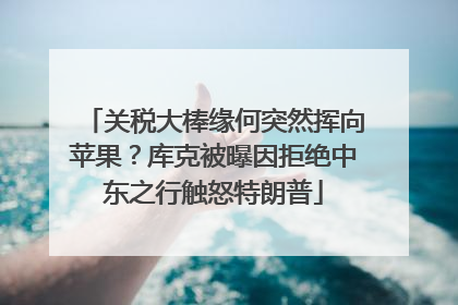关税大棒缘何突然挥向苹果？库克被曝因拒绝中东之行触怒特朗普