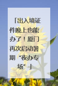 出入境证件晚上也能办了！厦门再次启动暑期“夜办专场”