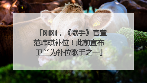 刚刚，《歌手》官宣范玮琪补位！此前宣布卫兰为补位歌手之一