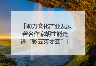 助力文化产业发展 著名作家胡性能走进“彩云英才荟”