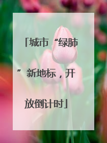 城市“绿肺”新地标，开放倒计时