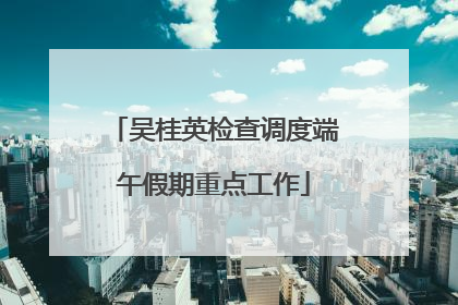 吴桂英检查调度端午假期重点工作