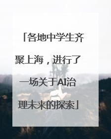 各地中学生齐聚上海，进行了一场关于AI治理未来的探索
