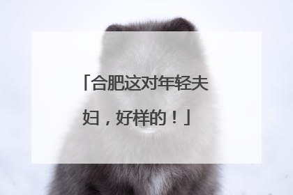 合肥这对年轻夫妇，好样的！