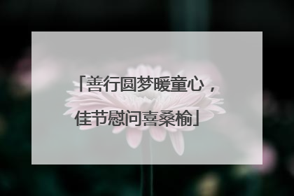 善行圆梦暖童心，佳节慰问喜桑榆