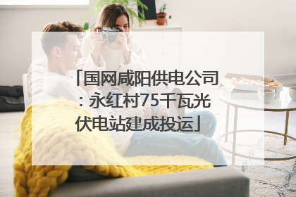 国网咸阳供电公司：永红村75千瓦光伏电站建成投运