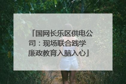 国网长乐区供电公司：现场联合践学 廉政教育入脑入心