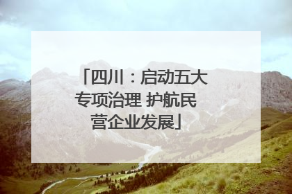 四川：启动五大专项治理 护航民营企业发展
