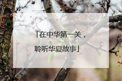 在中华第一关，聆听华夏故事