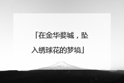 在金华婺城，坠入绣球花的梦境