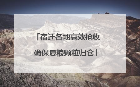 宿迁各地高效抢收 确保夏粮颗粒归仓