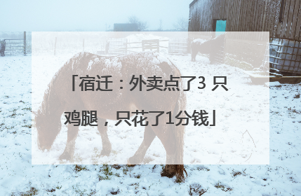 宿迁：外卖点了3 只鸡腿，只花了1分钱