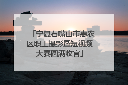 宁夏石嘴山市惠农区职工摄影暨短视频大赛圆满收官