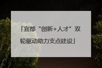 宜都“创新+人才”双轮驱动助力支点建设
