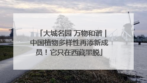 大城名园 万物和谐｜中国植物多样性再添新成员！它只在西藏墨脱