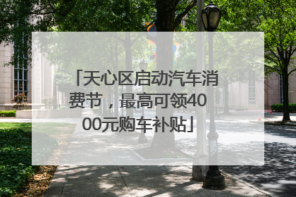 天心区启动汽车消费节，最高可领4000元购车补贴