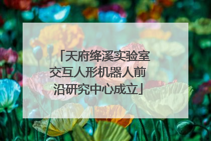天府绛溪实验室交互人形机器人前沿研究中心成立