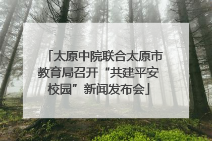 太原中院联合太原市教育局召开“共建平安校园”新闻发布会