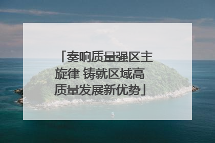 奏响质量强区主旋律 铸就区域高质量发展新优势