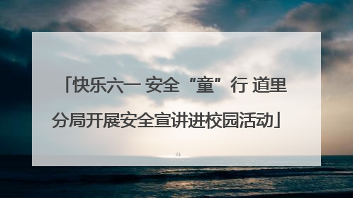 快乐六一 安全“童”行 道里分局开展安全宣讲进校园活动