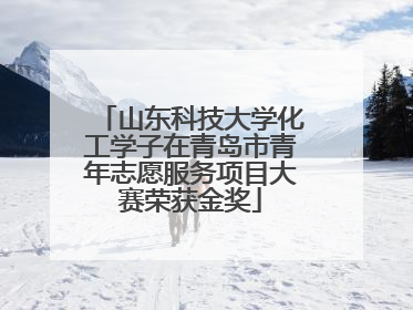 山东科技大学化工学子在青岛市青年志愿服务项目大赛荣获金奖