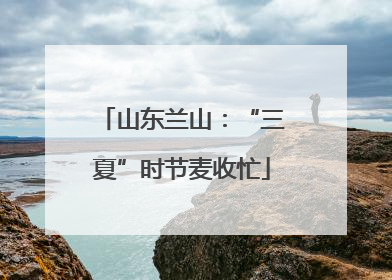 山东兰山：“三夏”时节麦收忙