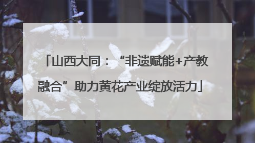 山西大同：“非遗赋能+产教融合”助力黄花产业绽放活力