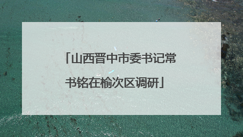山西晋中市委书记常书铭在榆次区调研