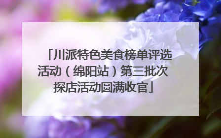 川派特色美食榜单评选活动（绵阳站）第三批次探店活动圆满收官