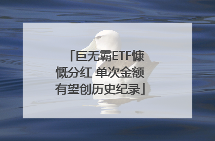 巨无霸ETF慷慨分红 单次金额有望创历史纪录