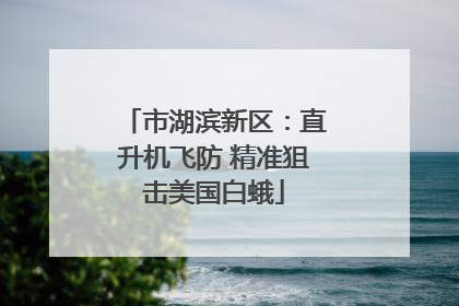 市湖滨新区：直升机飞防 精准狙击美国白蛾