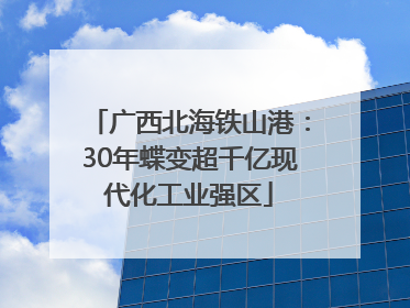 广西北海铁山港：30年蝶变超千亿现代化工业强区