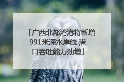 广西北部湾港将新增991米深水岸线 港口吞吐能力劲增